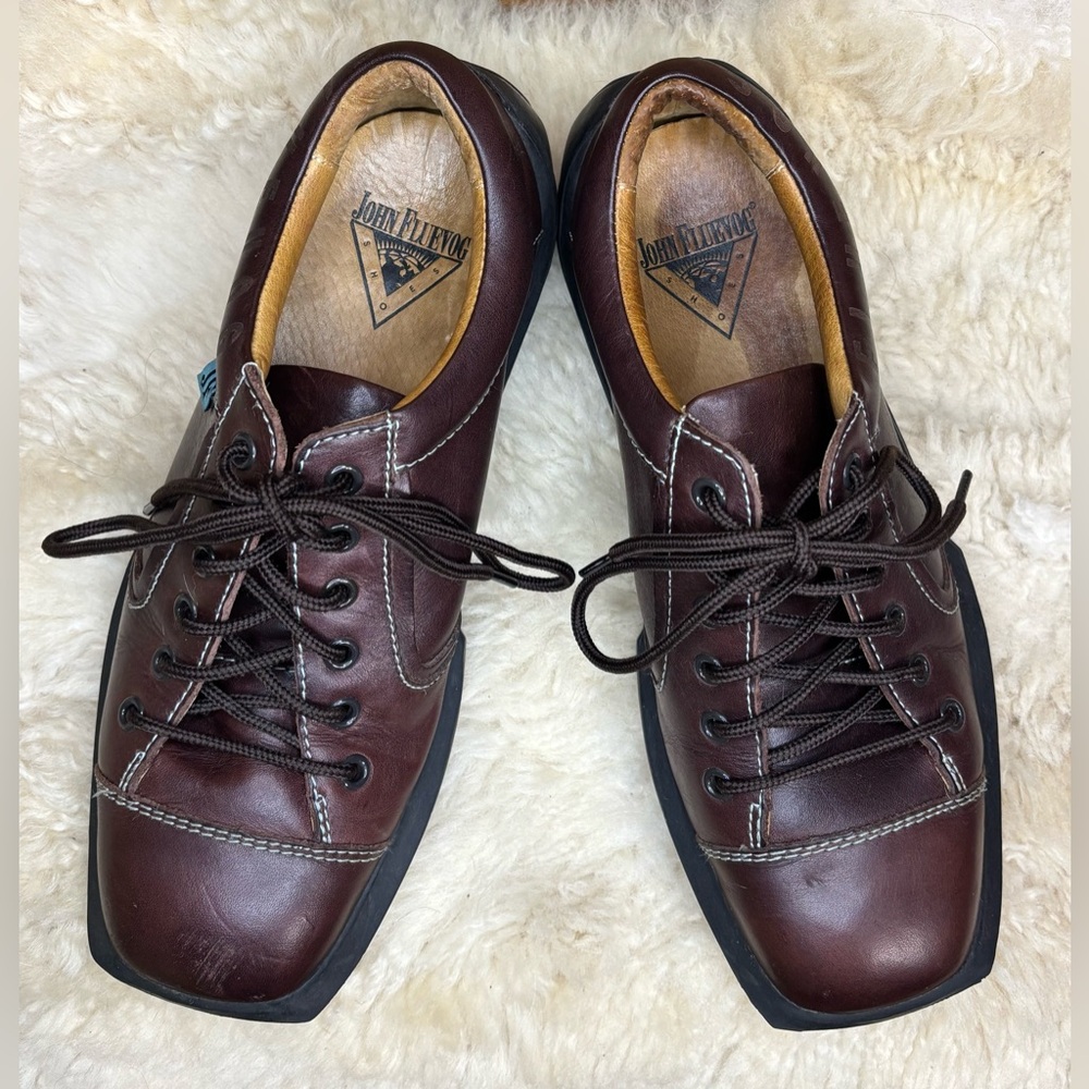 John Fluevog M8/W10 Future Angels Will Brown Leather LaceUp Oxford DISCONTINUED - Picture 3 of 9